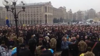 Панихида по погибшим солдатам под Авдеевкой на Майдане 01.02.17