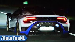 Lamborghini Huracan STO *FLAMING* through the NIGHT by AutoTopNL