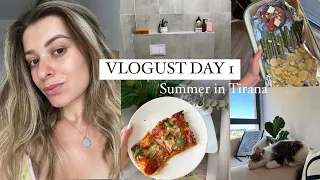 VLOGUST DAY 1 | Me iku motra, punet e shtepise, supermarket haul, gatuaj salmon