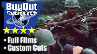 1960s South Korea US Soldiers and Korean Soldiers Patrol DMZ Stock Video Archive