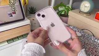 aesthetic pink iPhone 13 unboxing  cute accessories  camera test +iPhone 12 pro max comparison