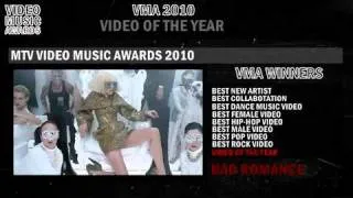 MTV Video Music Awards 2010 - Winners (Lady Gaga)