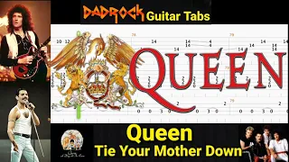 Tie Your Mother Down - Queen - Guitar + Bass TABS Lesson (Saturday Rewind)