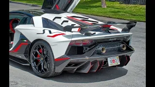 Lamborghini Aventador SVJ REAL BEAST IN LOUD ACTION - Full Speed Acceleration at Lamborghini Miami