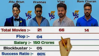 Allu Arjun vs Prabhas vs Vijay vs Ram Charan Comparison 2023 | Latest