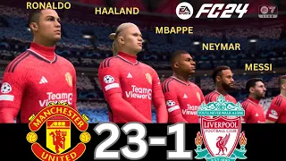 WHAT HAPPEN IF MESSI, RONALDO, MBAPPE, NEYMAR, PLAY TOGETHER ON MANCHESTER UNITED VS LIVERPOOL