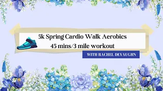 5k 3 mile spring cardio walking workout / 45 min fitness walk/ low impact / standing