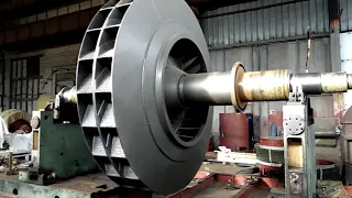 Balancing of a rotor of the H9000 smoke exhauster weighing 11 tons