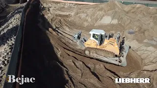 Liebherr PR756 dozer. Soil grading. Placentia, CA