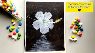 Hibiscus flower painting | Acrylic flower painting tutorial for beginners || Step by step||