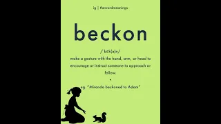 Word to learn : beckon | thewordmeanings #britishenglish #ingles #vocabulary