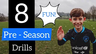 8 Fun Pre-Season Football Training For Kids | U5, U6, U7, U8, U9, U10, | Football Coaching for Kids