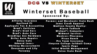 Varsity Baseball-DCG vs Winterset