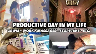 Productive Day In My Life (grwm, work, shopping, drive with me, massages, etc) || Rowshaye