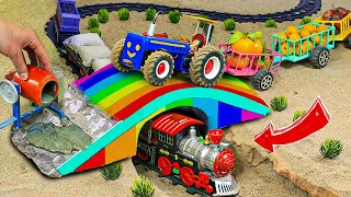 Top diy tractor making mini Concrete bridge #20 | diy tractor | water pump | @KeepVilla|DongAnh mini