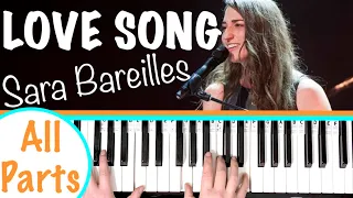 How to play LOVE SONG - Sara Bareilles Piano Tutorial (Chords Accompaniment)