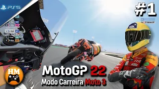 MotoGP 22 - Modo Carreira - GP do QATAR - Pt. 1: Moto 3 no PS5 - O Inicio