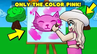 😲Only using the color PINK! in Roblox Speed Draw!!💗🖌