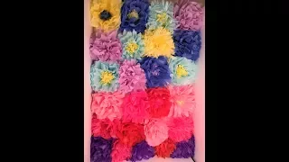 How to make FLOWER WALL BACKDROP Made with Tissue paper( Party, Wedding, Baby Shower)