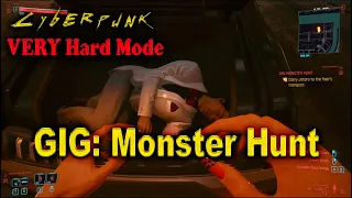 Cyberpunk 2077, HARD, BEST GIG Monster Hunt Full, Silent, Stealth, guide walkthrough