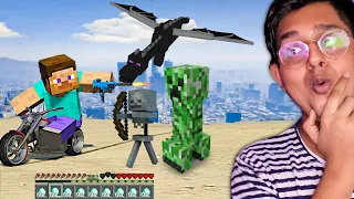 Playing GTA 5 in MINECRAFT !!