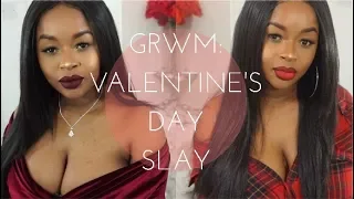 GRWM: Valentines Day Slay- Hair, Make Up & Outfit |TheRealHerMimi