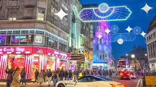 London Celebrates Ramadan ☪️ West End Walking Tour with Ramadan Lights 2024 | 4K HDR