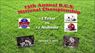 2010 BCS National Championship (Texas v Alabama) One Hour