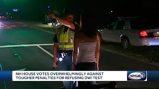 NH House votes overwhelmingly against tougher penalties for refusing breathalyzer test