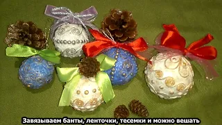 Новогодние игрушки из пенопласта своими руками.