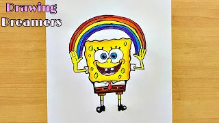 How to draw SpongeBob step by step || Color Drawing