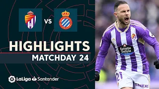 Highlights Real Valladolid vs RCD Espanyol (2-1)
