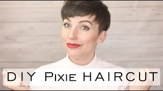 CUTTING MY OWN HAIR!! Pixie Haircut / Women's Short Hair / Minimalist Style / Emily Wheatley