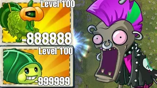 All Plants max level power up vs Punk Zombie | Who is the best? - PVZ2 MK