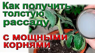 Как получить толстую рассаду с мощными корнями.