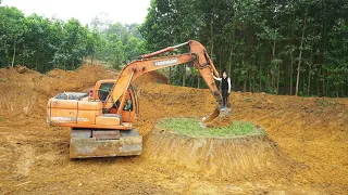 Use Large Excavator & Truck To Dig The Fish Pond - Fish Farming | My Farm / Đào