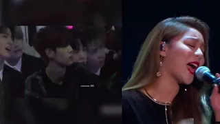 JK BTS Reaction to Ailee's at MAMA HK 2017