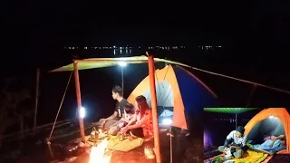 camp fishing ke 77 rezeki bawa anak dan istri masak hasil tangkapan tidur makan malam bersama