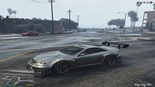 GTA V - Fully Tuned Gold Chrome Feltzer Randomly on the Street