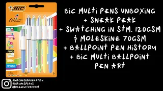 🖊️ Haul; Bic Multi Pen - Unboxing & Swatching // Plus Ballpoint History vs Watch Me Art (2024)