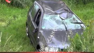 Un tînar din comuna Valea Mare Pravat a fentat moartea  într-un spectaculos accident rutier