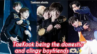 TaeKook being the domestic and clingy boyfriends 🫶🏻✨ || Taekook  moments 😍💜❤️