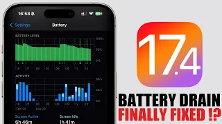 iOS 17.4 - iPhone Battery DRAIN Finally FIXED !?