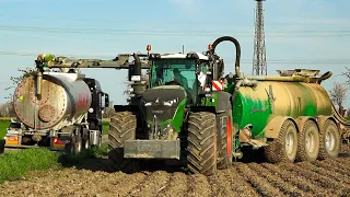 Fendt 1050 Vario + Samson PG25 und CM 7,5 beim Gülle fahren.