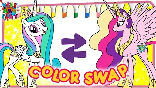 Coloring MLP Cadence And Celestia Color SWAP Coloring Pages