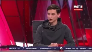 Адьян Питкеев в студии программы "Все на матч". (Adian Pitkeev (Match-TV/KTV))