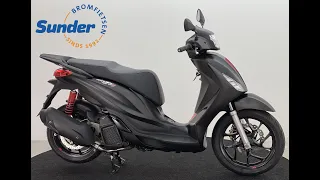 Piaggio Medley S NERO METEORA 85/C 125cc ABS 2021 E5 Mat zwart bij Sunder Bromfietsen