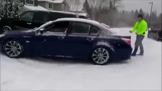 Audi Quattro vs BMW in Snow!