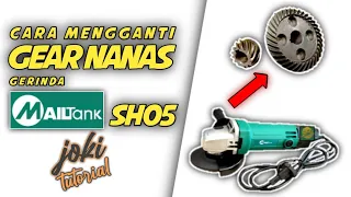 Mengganti gear nanas gerinda mail tank