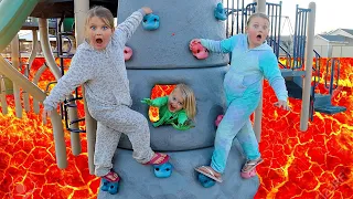 EXTREME FLOOR IS LAVA at a PARK with the LAVA MONSTER!